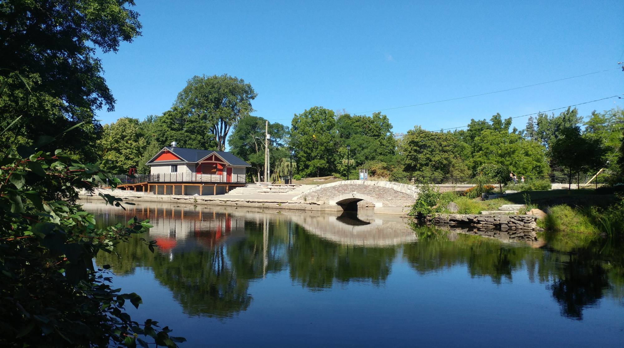 A building located on the lake